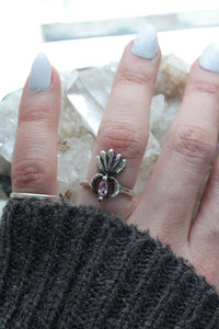 marquise fan ring // 'all seeing eye of cat'