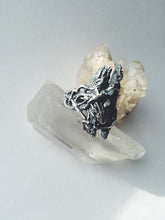 Load image into Gallery viewer, silver wood magic ring // cloven pine